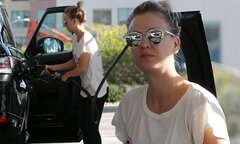 Kaley Cuoco shows off her love for Barbie as she pumps gas | Daily ...