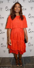 Naomie Harris (Kate Spade Dresses Kate Spade Red Pleated Cape Dress)