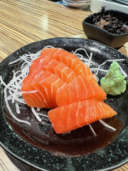 SUPER THICK salmon sashimi | BEST Aburi sushi 