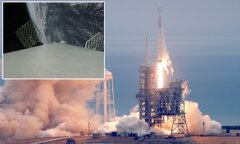 SpaceX launches and lands rocket from NASA's moon pad | Daily Mail ...