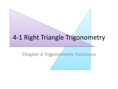 PPT - 4-1 Right Triangle Trigonometry PowerPoint Presentation ...