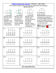 3RD GRADE MATH - ADDING TWO 4-DIGIT NUMBERS — Steemit - Worksheets ...