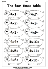 Multiplication Times Tables Worksheets – 2, 3 & 4 Times Tables ...