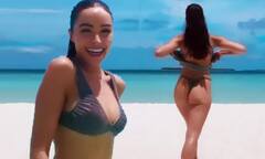 Olivia Culpo flaunts hourglass figure in bikini during 29th ...