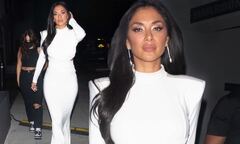 Nicole Scherzinger shows off her fit figure in skintight dress ...