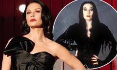 Catherine Zeta-Jones sizzles in a figure-hugging black dress as ...