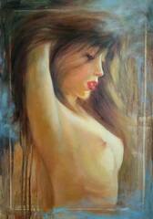 Nude Girl Erotic Naked Woman Nudity Sexy Painting by Anastasia ...