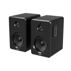 Majority D40 Active Bookshelf Speakers (Crosley Crosley Voyager Bluetooth Portable Turntable + Bundled Majority D40 Bluetooth Speakers)