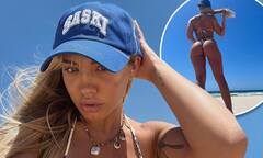 Tammy Hembrow strips down to a G-string bikini for a sizzling ...