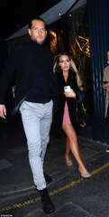 Lottie Tomlinson and beau Lewis Burton look loved-up as they step ...