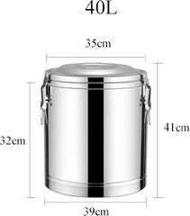 Stainless Steel Insulated Bucket (40 Litre Steel Rice Bucket)