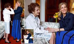 Sophie Wessex becomes emotional as she meets 90-year-old she ...