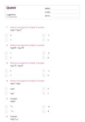 50+ Logarithms worksheets for 12th Grade on Quizizz | & able