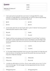 50+ Math Word Problems worksheets for 7th Year on Quizizz | ...