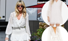 Step out in a long-sleeve white mini dress like Ashley in River ...