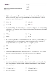 50+ Math Word Problems worksheets for 6th Grade on Quizizz | ...