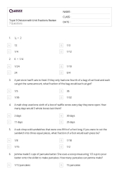 50+ Division with Unit Fractions worksheets for 6th Year on ...