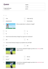 50+ projectile motion worksheets on Quizizz | & able