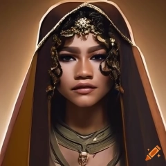 Dune movie inspired zendaya as chani dressed up like a berber ...