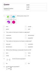 50+ Equivalent Fractions worksheets for 4th Grade on Quizizz ...