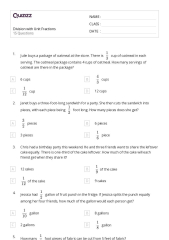 50+ Division with Unit Fractions worksheets for 5th Grade on ...