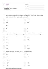 50+ Math Word Problems worksheets for 6th Class on Quizizz | ...