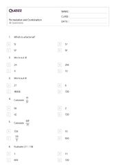 50+ permutation and combination worksheets for 11th Class on ...