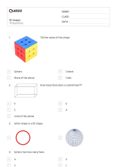 50+ 3D Shapes worksheets for 1st Class on Quizizz | & able