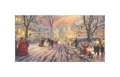 Thomas Kinkade Victorian Christmas Carol Open Edition Wrapped (Christmas Eve Lively City 65 )