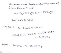 Answered: Find Aut(Z20). Use the fundamental… | bartleby