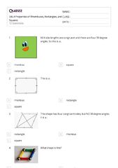 50+ properties of rhombuses worksheets on Quizizz | & able