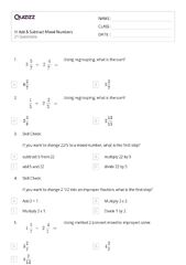 50+ Adding Mixed Numbers worksheets for 8th Class on Quizizz ...