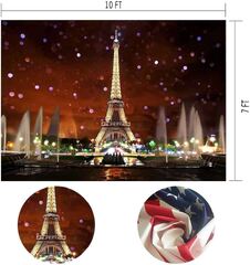 Eiffel Tower Backdrop for Party MTMETY Ft Night Scene Romantic Background Video Studio Props GEME613 (Eiffel Tower)