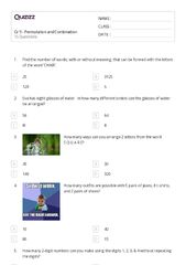 50+ permutation and combination worksheets for 12th Class on ...