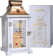 Homazing 50th Wedding Anniversary Lantern Best 50th Anniversary Wedding Gifts for Couple Parents Wife Husband Golden 50 Years of Marriage for Him He (Homazing 30th Wedding Anniversary Husband and Wife Lantern Best 30th Anniversary Wedding Gifts for Couple Parents Wife Husband Pearl 30 Years of)