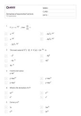 50+ derivatives of exponential functions worksheets for 12th Year ...