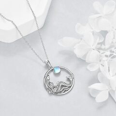 Amazon: JOERPH Mermaid Necklace for Woman, 925 Sterling Silver ...