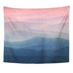 TOMPOP Tapestry Gray Hazy Pastel Sky in Watercolor Blue Pink High Resolution Landscape Scene for Living Room Bedroom Dorm