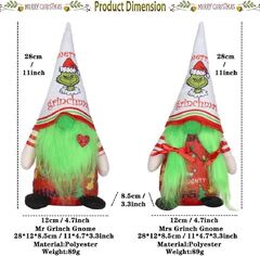 beje star 2 Pieces Gnome s Christmas Gnome plush Grinch Gnome Merry Christmas Santa Gnome Swedish Tomte Nisse Doll for s Xmas