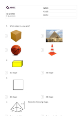 50+ 3D Shapes worksheets for 4th Class on Quizizz | & able