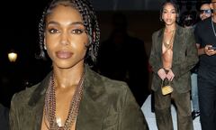 Lori Harvey showcases ripped abs and cleavage by going SHIRTLESS ...