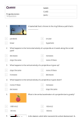 50+ projectile motion worksheets for 12th Year on Quizizz | ...