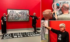 Extinction Rebellion protesters glue hands to Picasso painting at ...