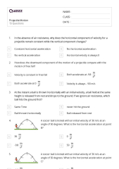 50+ projectile motion worksheets for 11th Class on Quizizz | ...