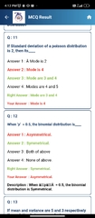 412 PM MCQ Result Q 11 If Standard deviation | StudyX