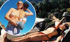 Kate Hudson strips off into tiny bikini and cuddles up to fiancé ...