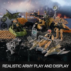 Mr.River US Army Men Action Figures Play Set,Toy Soldiers with Military Weapons Accessories for Kids Boys