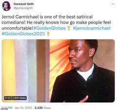 Golden Globes 2023: Jerrod Carmichael roasts show on return to ...