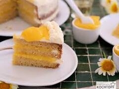 Lemon cake with lemon filling and lemon butter frosting