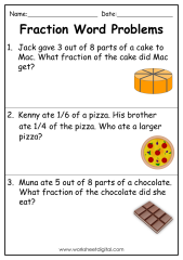 Fraction Word Problems Grade 2 | Worksheet Digital - Worksheets ...